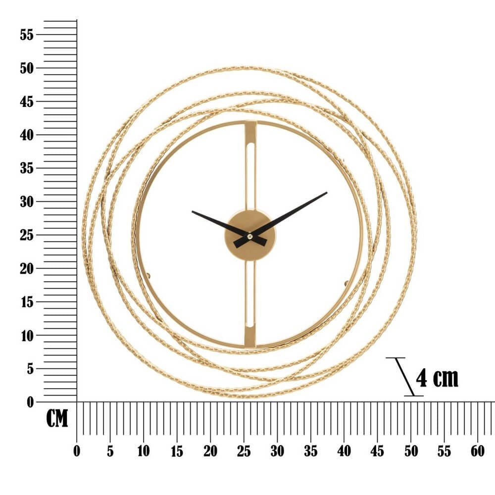 Orologio da Muro Strisce Dorate diam 50 cm - GOLD STRIPS
