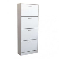 Scarpiera Wendy 60x24x150 h cm in Legno Bianca