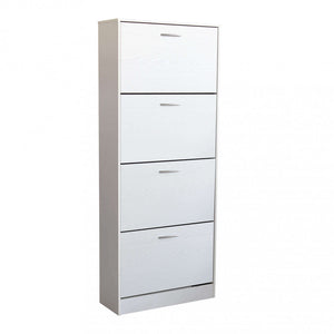 Scarpiera Wendy 60x24x150 h cm in Legno Bianca