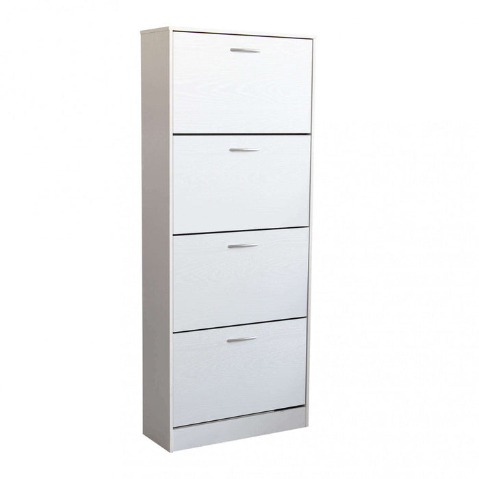 Scarpiera Wendy 60x24x150 h cm in Legno Bianca