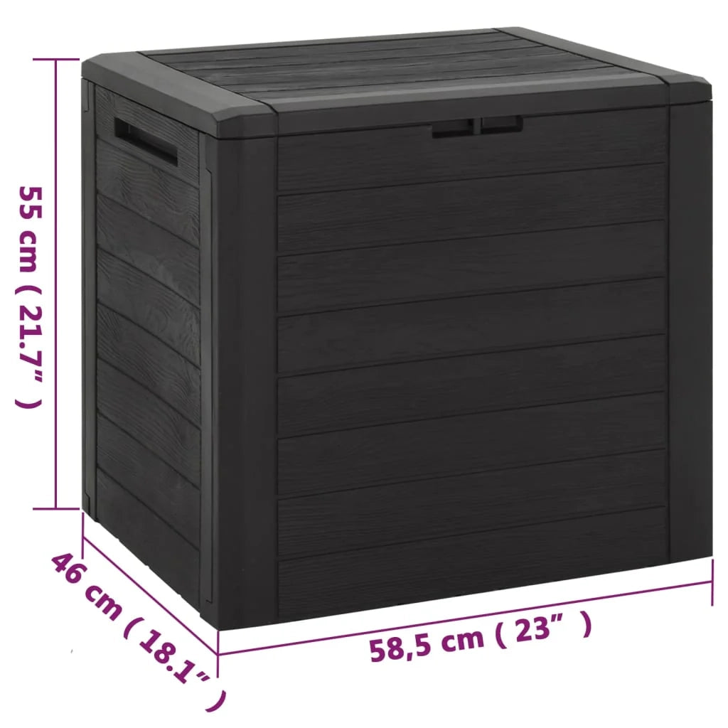Cassapanca da giardino marrone 58,5 x 46 x 55 cm in polipropilene 02_0013138