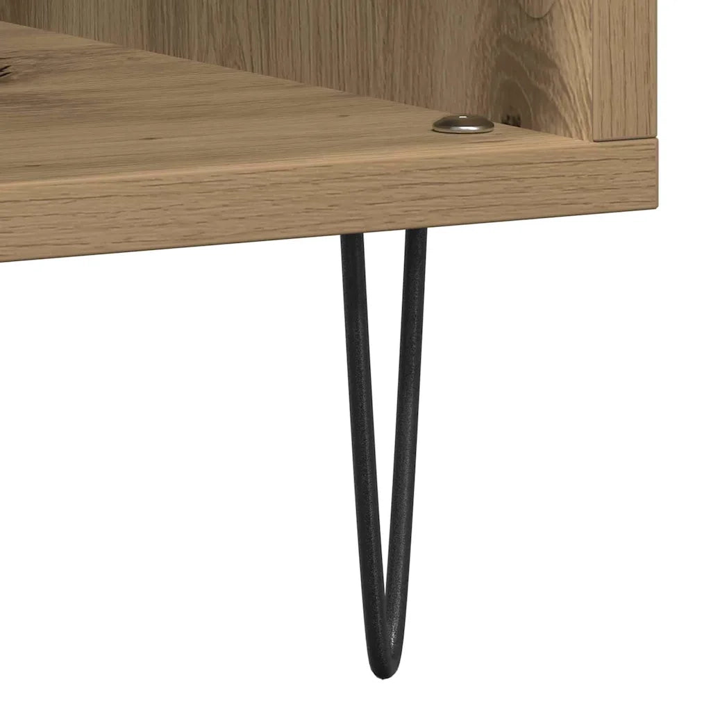 Mobile porta vinili rovere artigianale 100 x 38 x 48 cm 862903