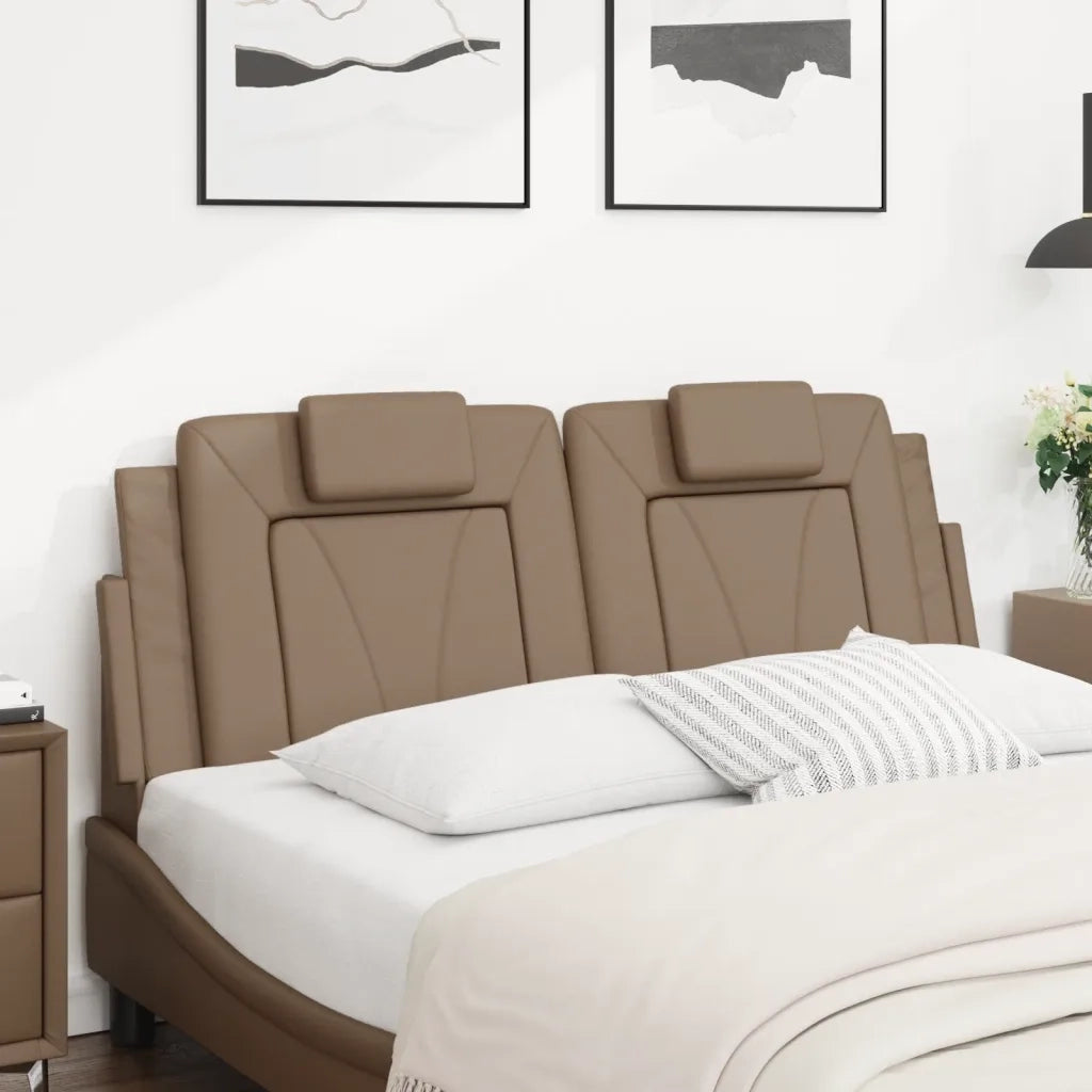 Cuscino Testiera Viana Cappuccino 140 cm in Similpelle 374794
