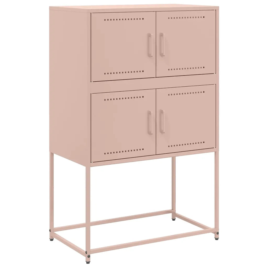Credenza | Madia | Buffet da pranzo | Armadio da pranzo Rosa 68,5x38,5x107 cm in Acciaio