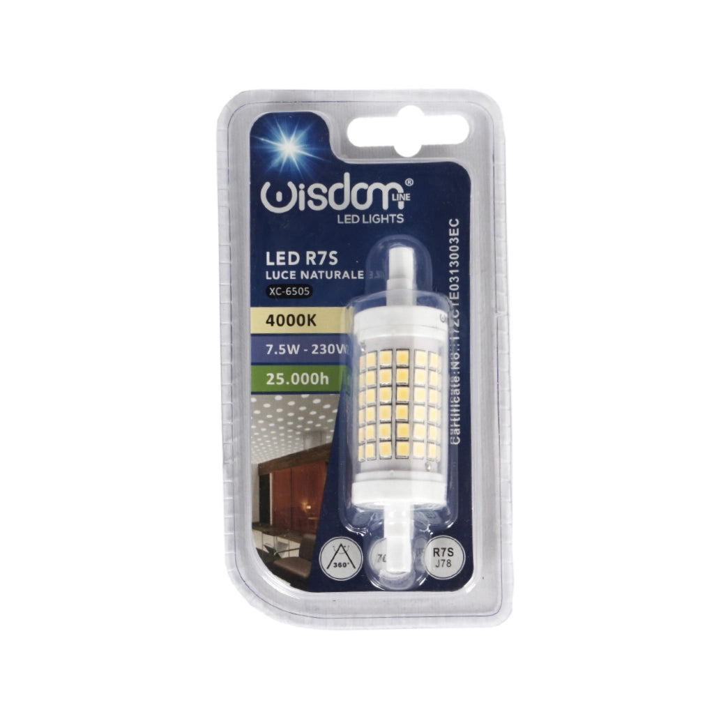 Lampadina led R7S 7,5W 6000K