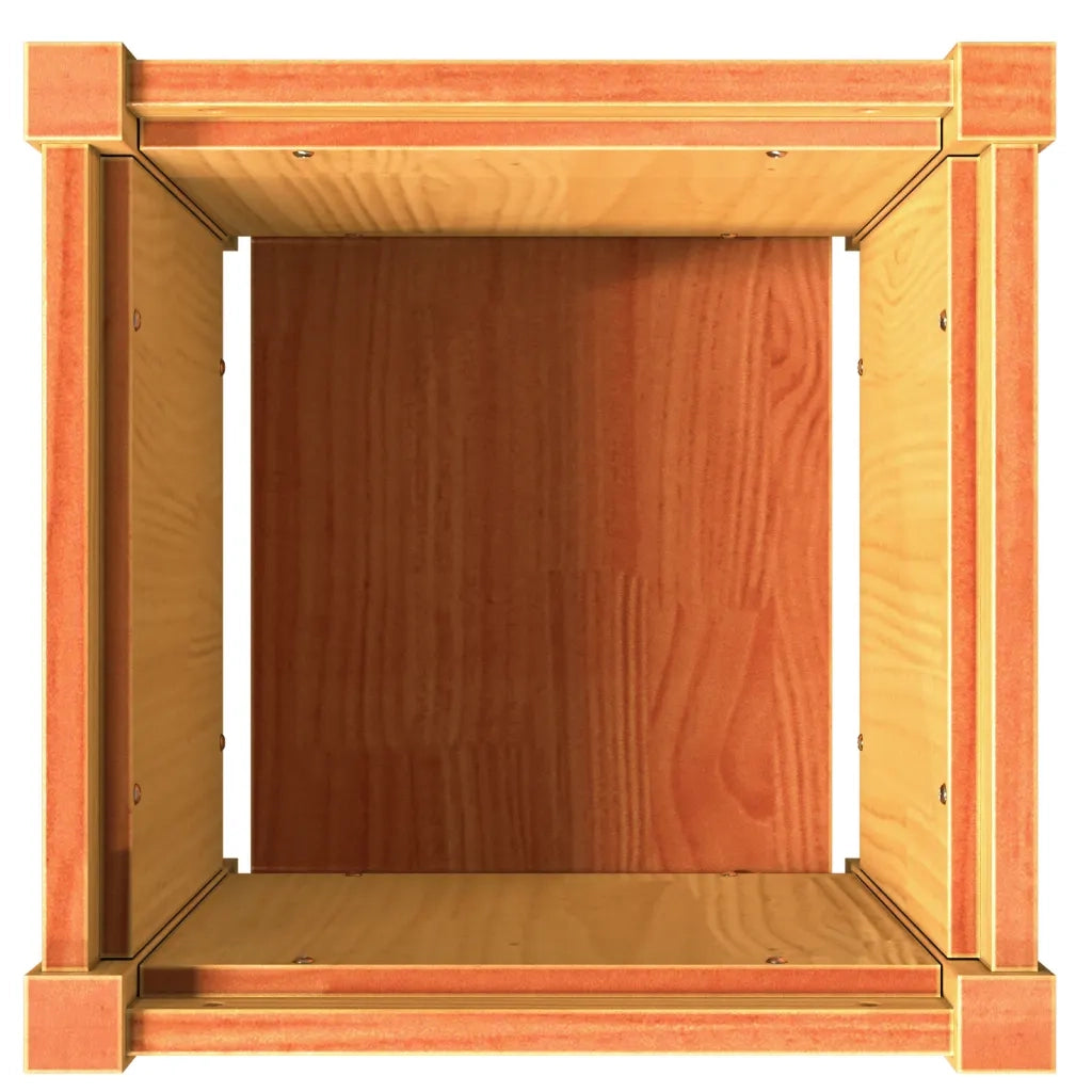 Fioriere da Giardino 2pz Marrone Cera Legno Massello di Pino 837409