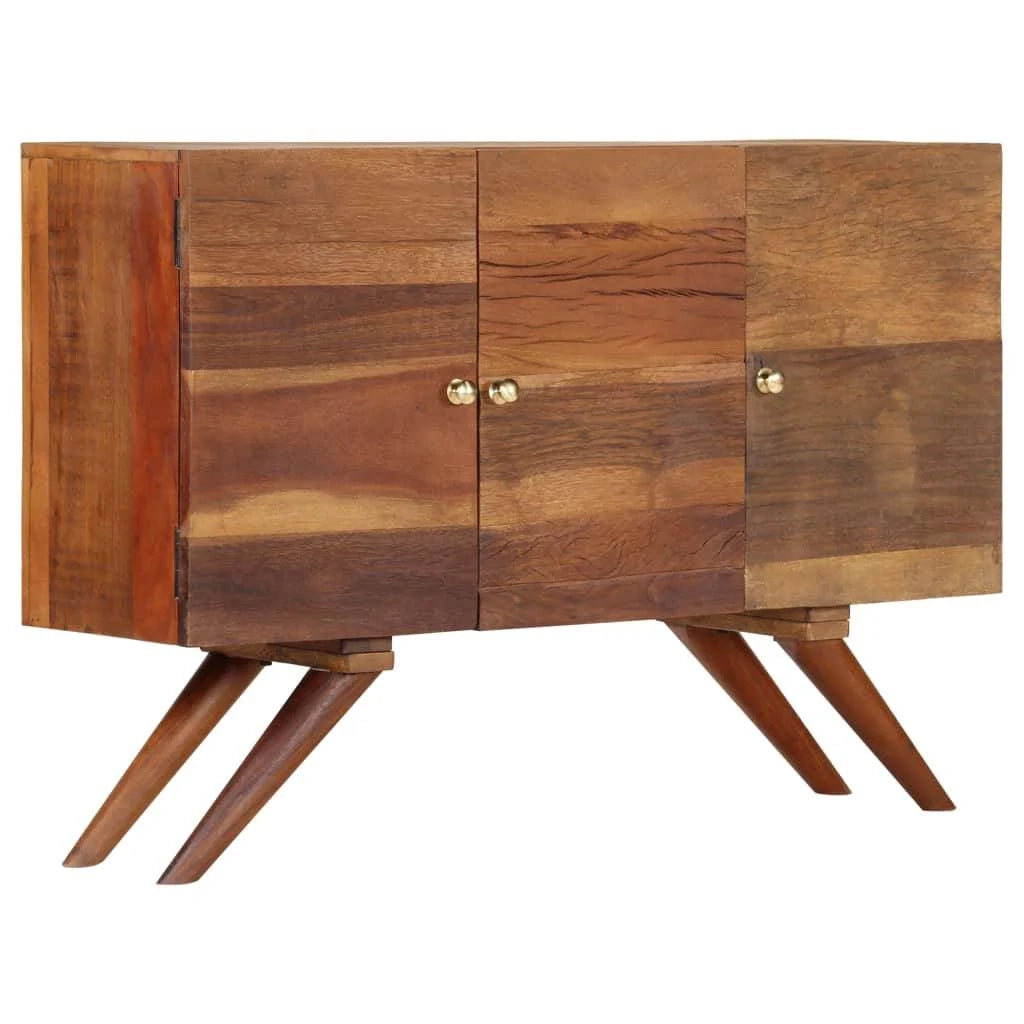 Buffet credenza mobiletto consolle mobile contenitore legno massello riciclato 110 cm marrone 4402286