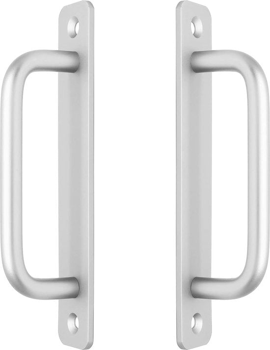 2 pannelli di apertura scorrevole, maniglia scorrevole, lega di alluminio pannelli di apertura scorrevole per cucina, bagno, armadio, garage, serra, porta e maniglie con piastre metalliche (148 mm) - argento - 12.8