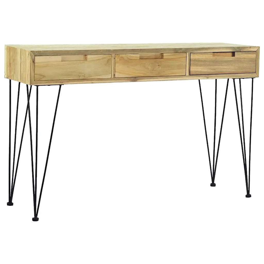 Tavolo Consolle 120x35x76 cm in Legno Massello di Teak cod mxl 18769
