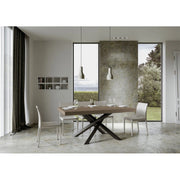 Tavolo allungabile 200/304x90 cm Volantis Premium telaio Antracite - Tortora