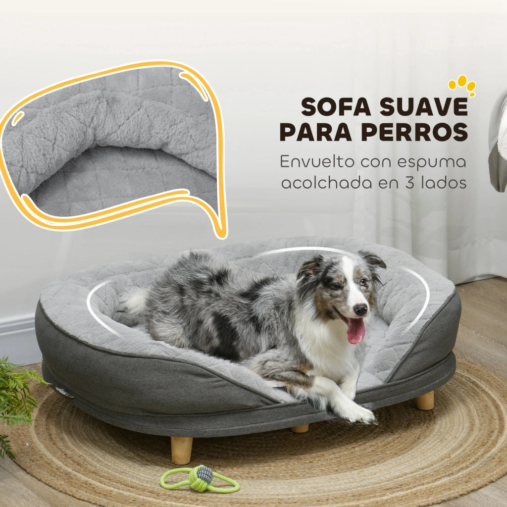Divano per animali domestici ¨C zephmum ¨C Grigio 90x78x25 cm
