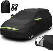 Autohoes per Esterno - Coprimozzo Auto - Kit di Protezione Auto - Copertura Auto - Protezione Auto - Nero e Verde