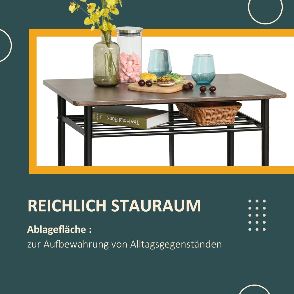 TAVOLO BAR Set da 3 pezzi 80 x 50 x 90 cm MDF Nero