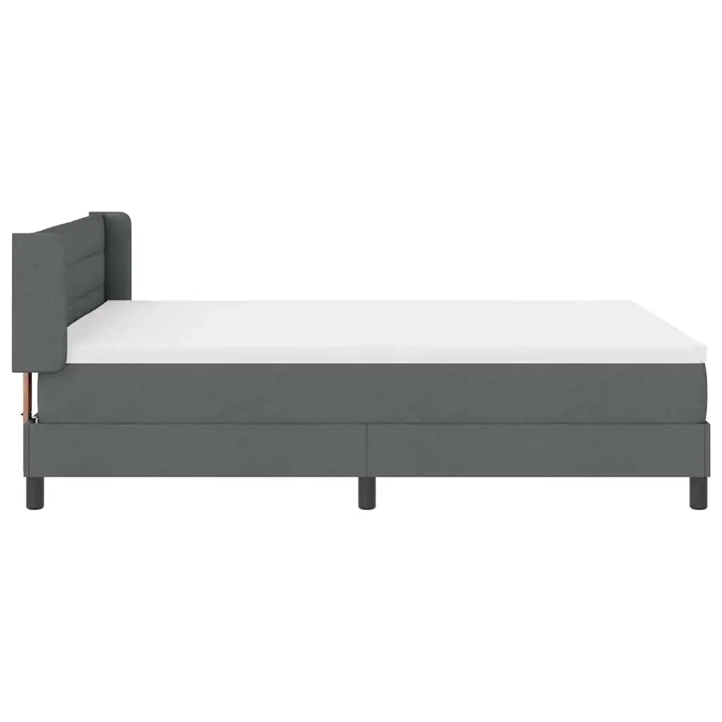 Letto a molle con testiera Grigio scuro 200 x 160 cm Tessuto 3341049
