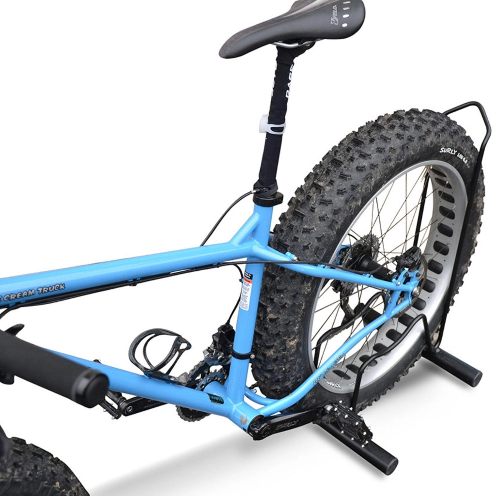 Andrys Rastrelliera Bici 1 Posto a Piedistallo per Fat Bike con Tappi - Nero