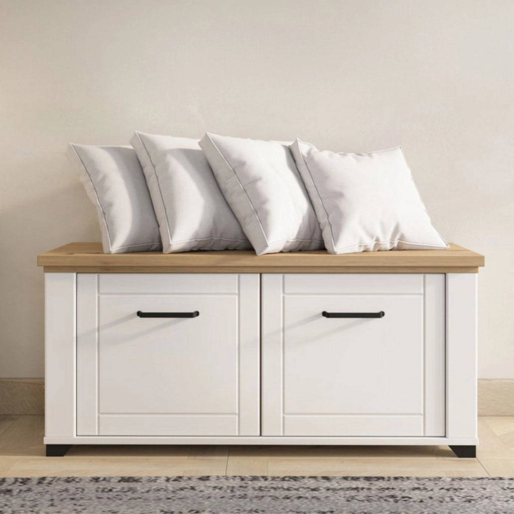 Menfi, Mobile da Ingresso un Ripiano, 103.5x41x47.5h cm Bianco Opaco