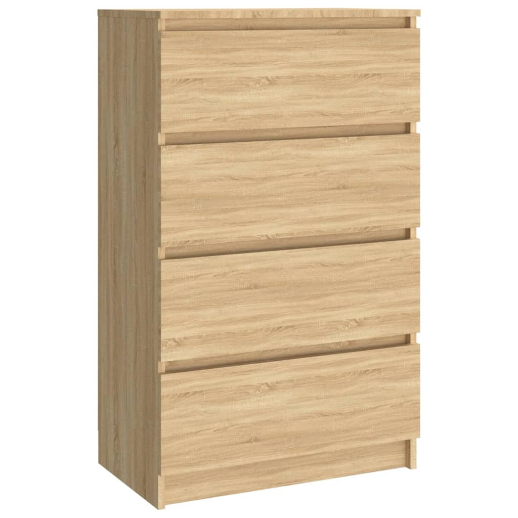 Buffet credenza cassettiera armadio mobile contenitore organizer cucina soggiorno rovere Sonoma 60 x 35 x 98,5 cm legno ingegnerizzato marrone 02_0031617