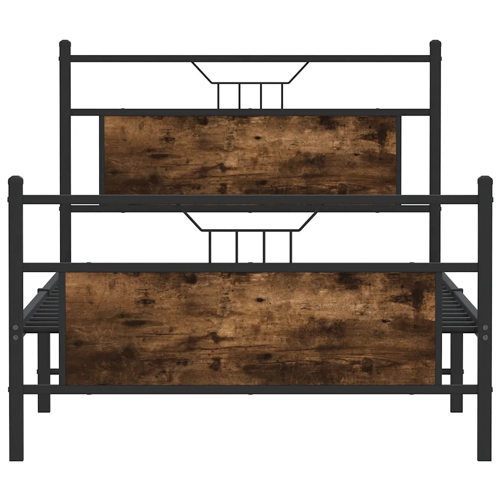 Giroletto senza Materasso Rovere Fumo 100x200 cm in Truciolato