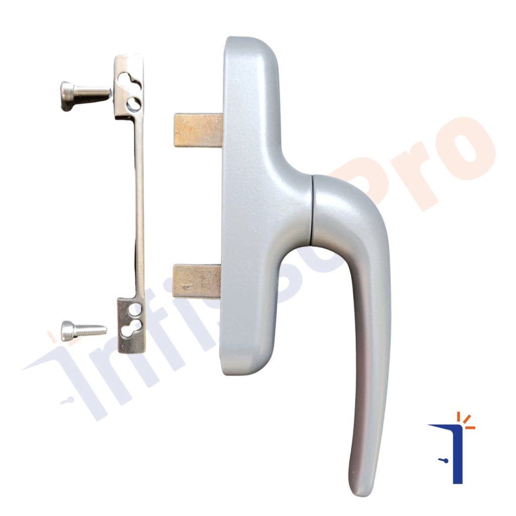 Maniglia cremonese Giesse Prima 01024 per finestre e persiane. Colore: ARGENTO