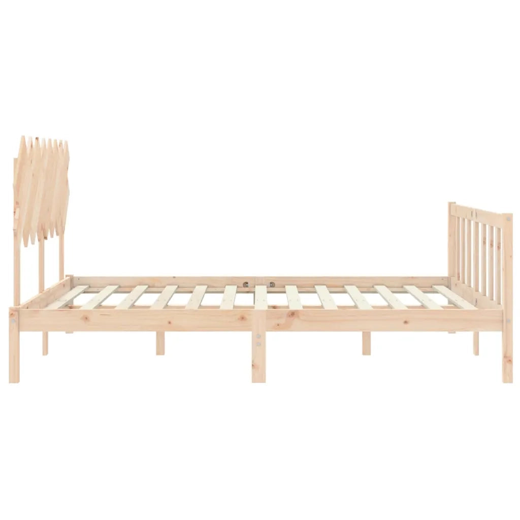 Giroletto senza Materasso-Struttura Letto 160x200 cm in Legno Massello di Pino 736690