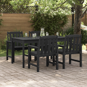 Sedie da pranzo da giardino  4 pz Nero 65,5x55,5x88 cm HDPE