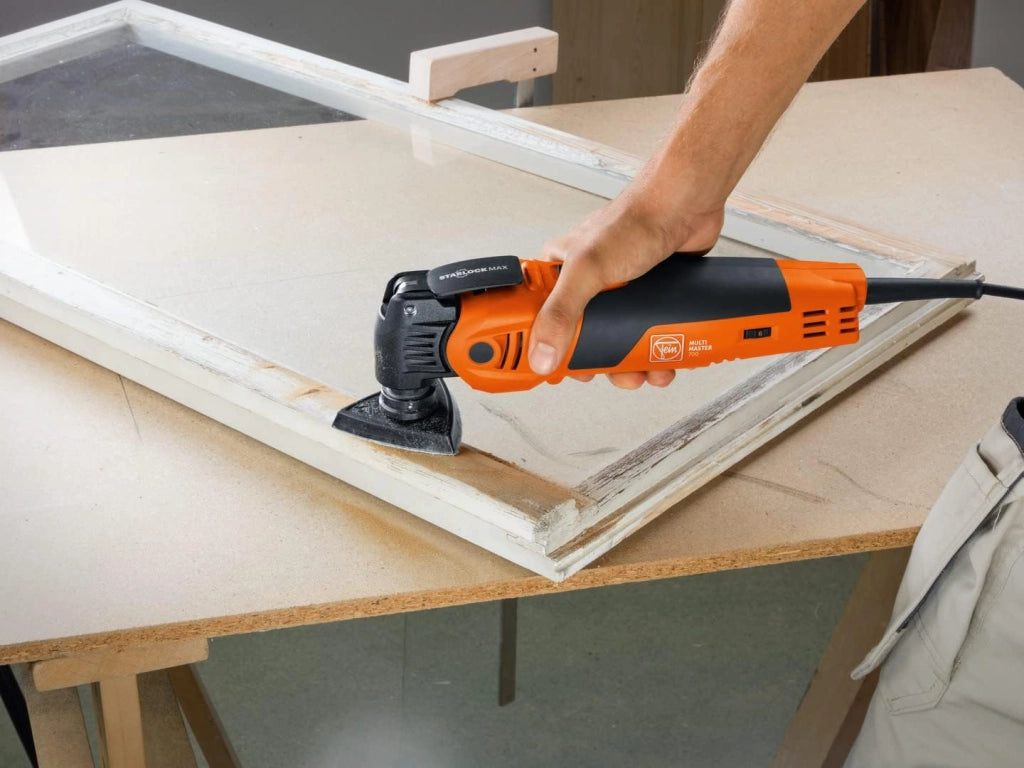 Multimaster MM 700 Max Basic, Utensile multifunzione lama bimetallica per legno, metallo e plastica, Motore FEIN da 450 W, Sistema antivibrazioni, Attacco StarlockMax, Sistema di serraggio rapido
