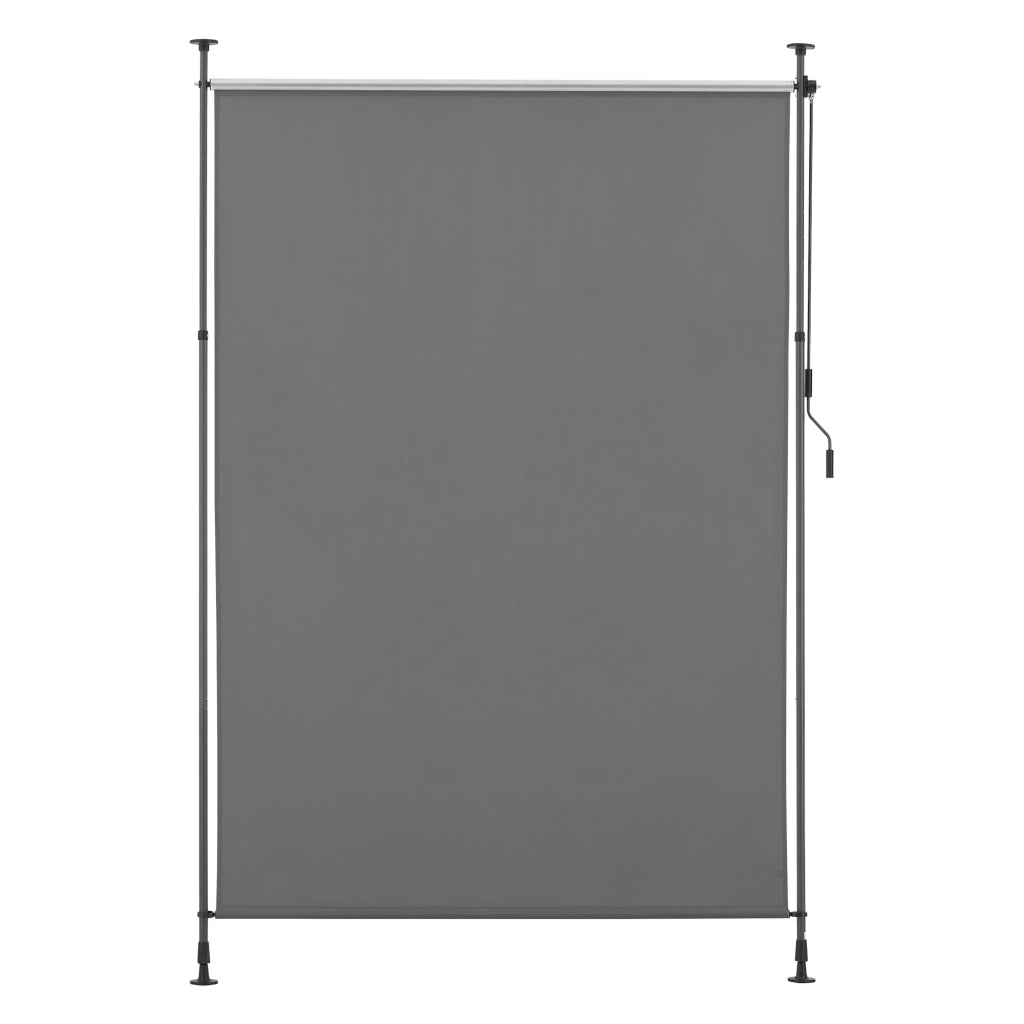 Schermo Verticale Cimarra da Balcone con Pali Telescopici Tenda Parasole Larga 200 cm Grigio Scuro pro.tec