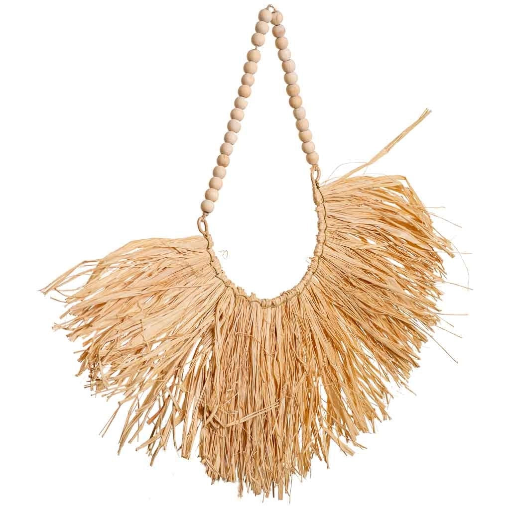 Collana decorazione muro in fibra naturale marrone 26x02x13h
