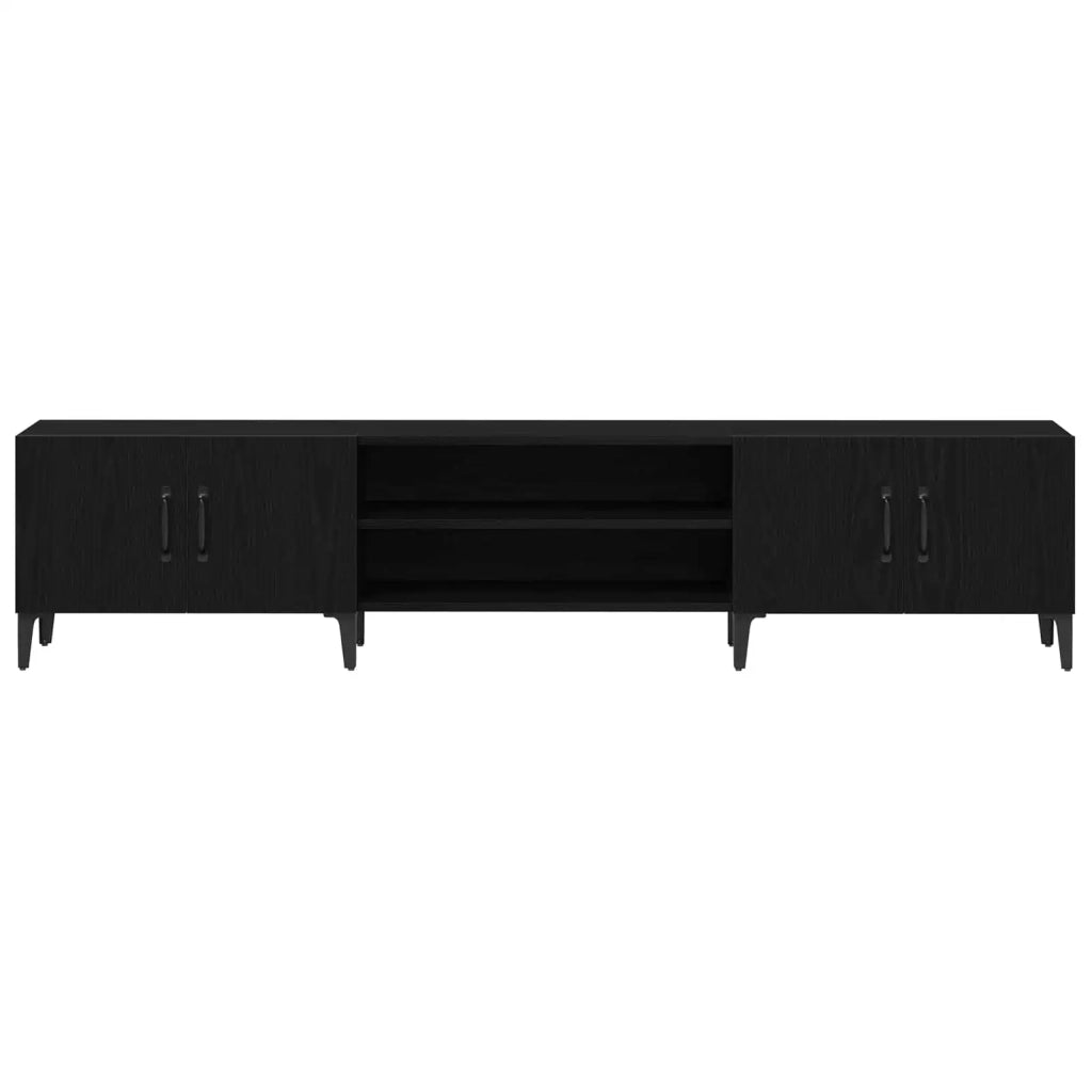 Mobile TV Rovere Nero 180 x 31,5 x 40 cm Legno multistrato 862818