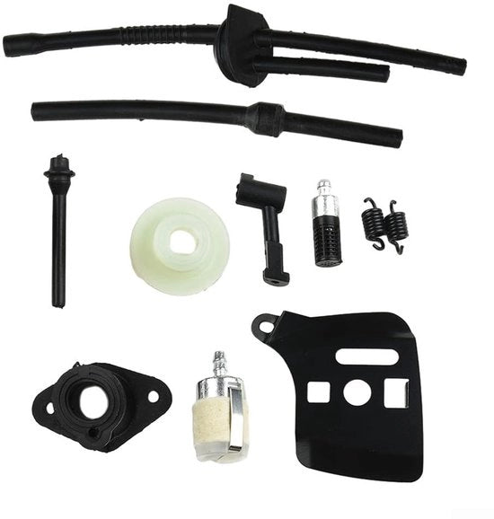 Kit di riparazione per sega a catena 2500 25cc - pezzo di iniezione spruzzo - piatto bar - tubo di combustibile olio - 10 pezzi - sega