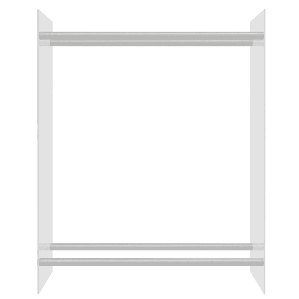 Porta Legna Trasparente 80x35x100 cm in Vetro Temperato CFW7320118