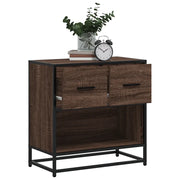 vidaXL Comodino Rovere Marrone 60x31x60 cm Legno Multistrato e Metallo