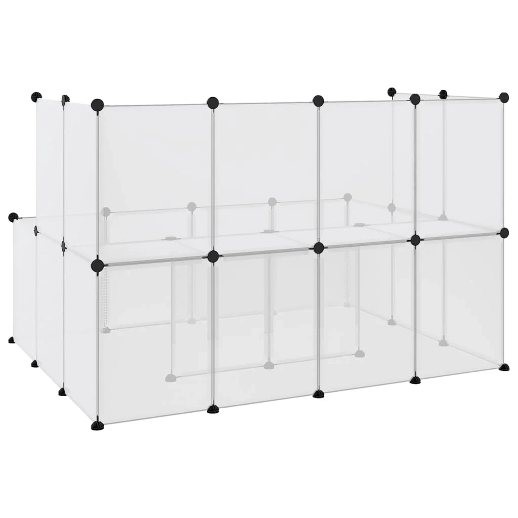 Gabbia trasparente per piccoli animali 143 x 107 x 93 cm PP e acciaio Trasparente 02_0041652