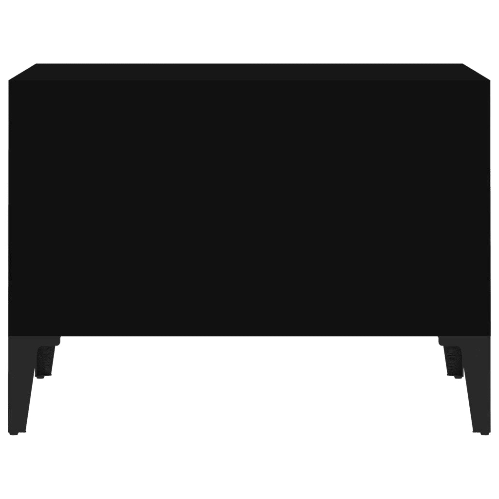 Tavolino da Salotto Nero 60x50x36,5 cm in Legno Multistrato 821037