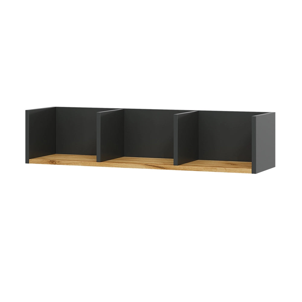 Vicco Libreria da parete Antracite/quercia dorata 90 x 20 cm