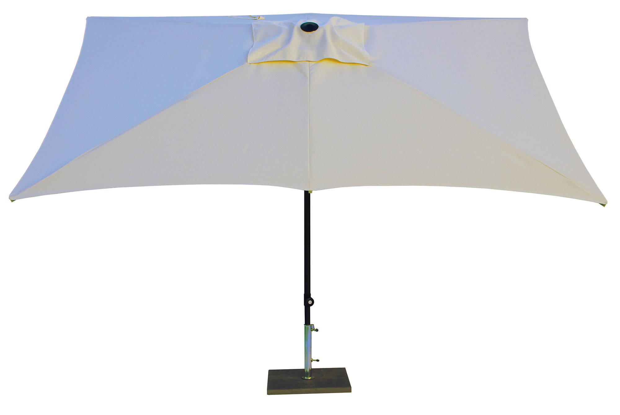 Ombrellone da Giardino 3x2 m Palo Ø38 mm in Alluminio Tessuto Poliestere Trend Ecru