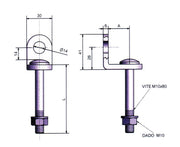 POTENT OCCHIOLO FISSO ACC PER LUCCHETTO 26/74 MM- 1,0 pz
