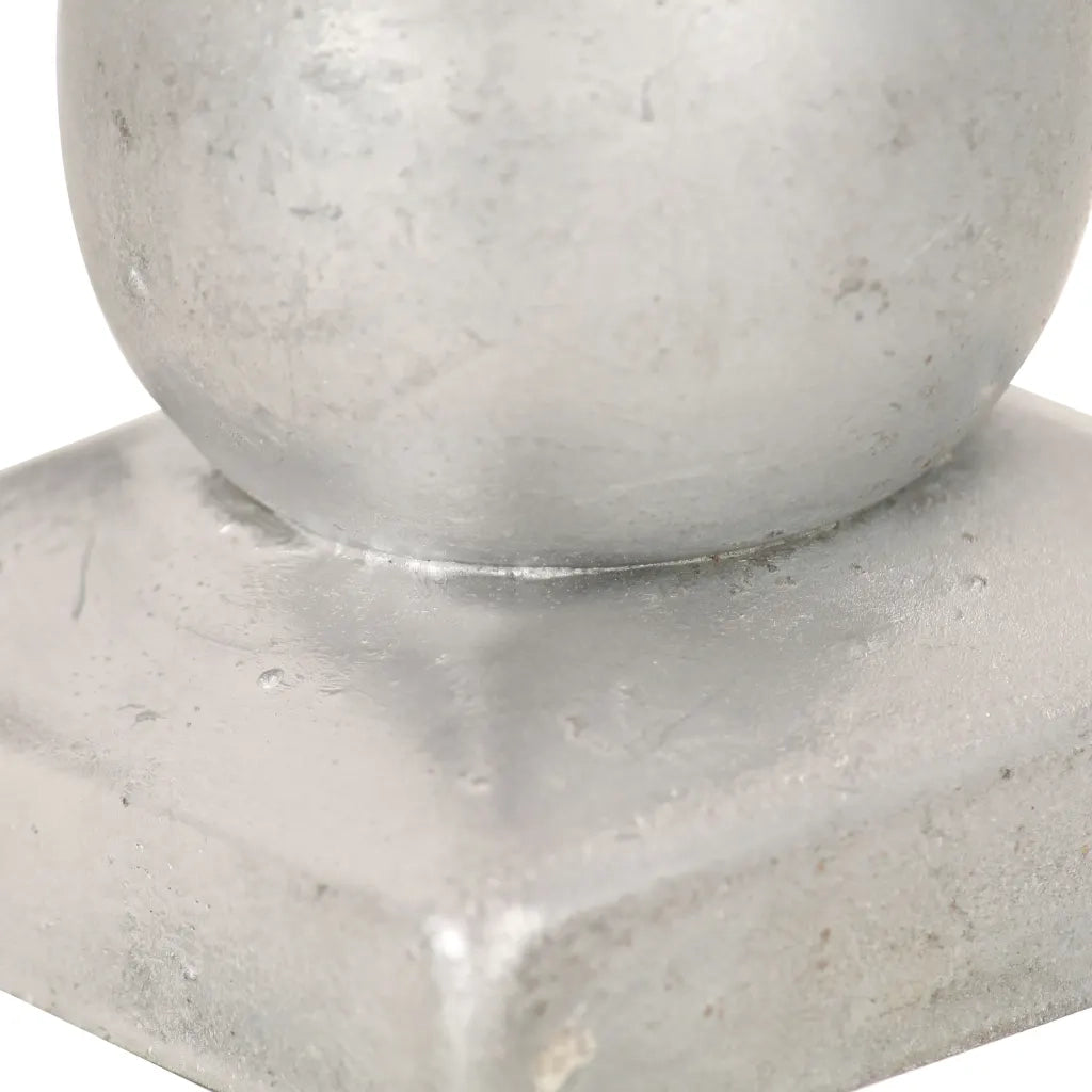 Tappi per Pali 6 pz EstremitÃ  a Globo Metallo Zincato 71x71 mm cod mxl 68730