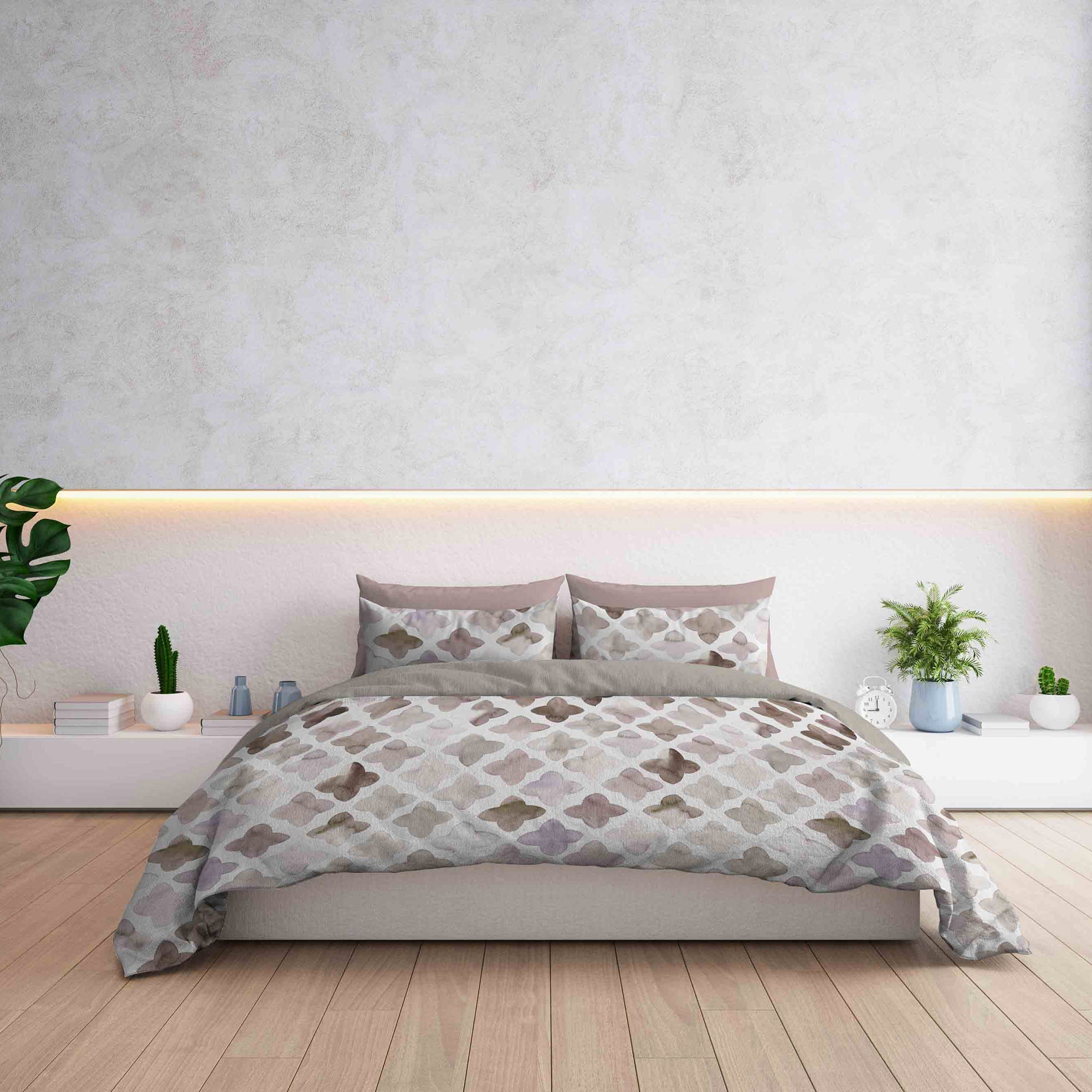 Copripiumino 1 Piazza e Mezzo con Federe Stampato in Microfibra Florence