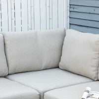 Salotto da Giardino 7 Pezzi Modulabile in Rattan PE con Cuscini, Beige