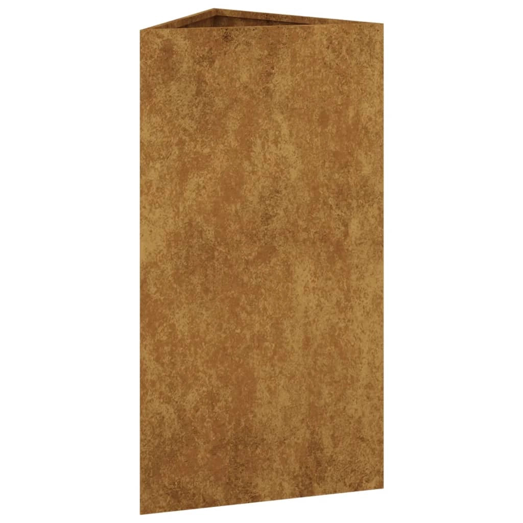 Fioriera rialzata per piante e fiori terrazza giardino 40 x 34,5 x 75 cm acciaio corten marrone 02_0037522