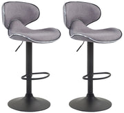 Set 2 Sgabelli Cucina Las Vegas V2 in Tessuto grigio chiaro,nero