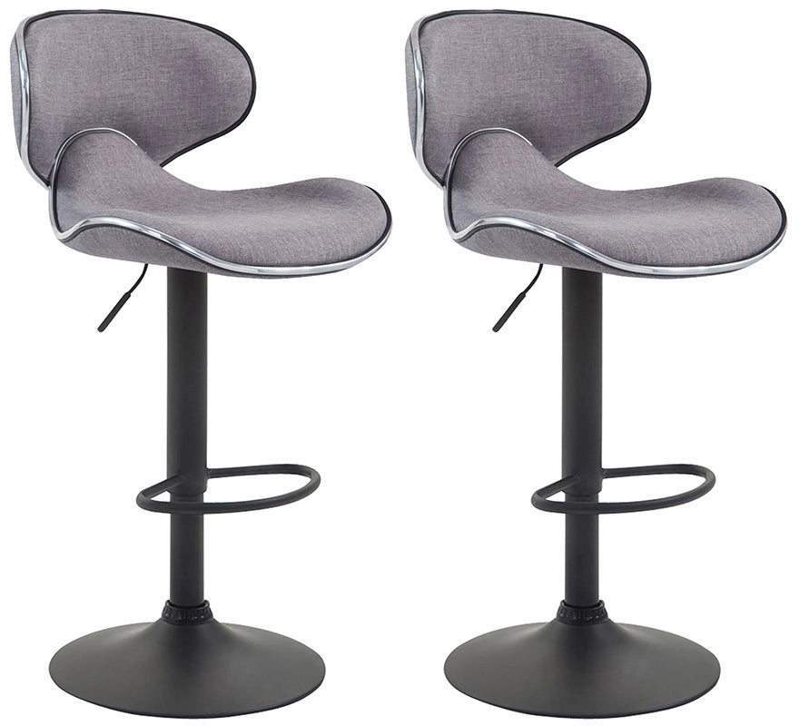 Set 2 Sgabelli Cucina Las Vegas V2 in Tessuto grigio chiaro,nero