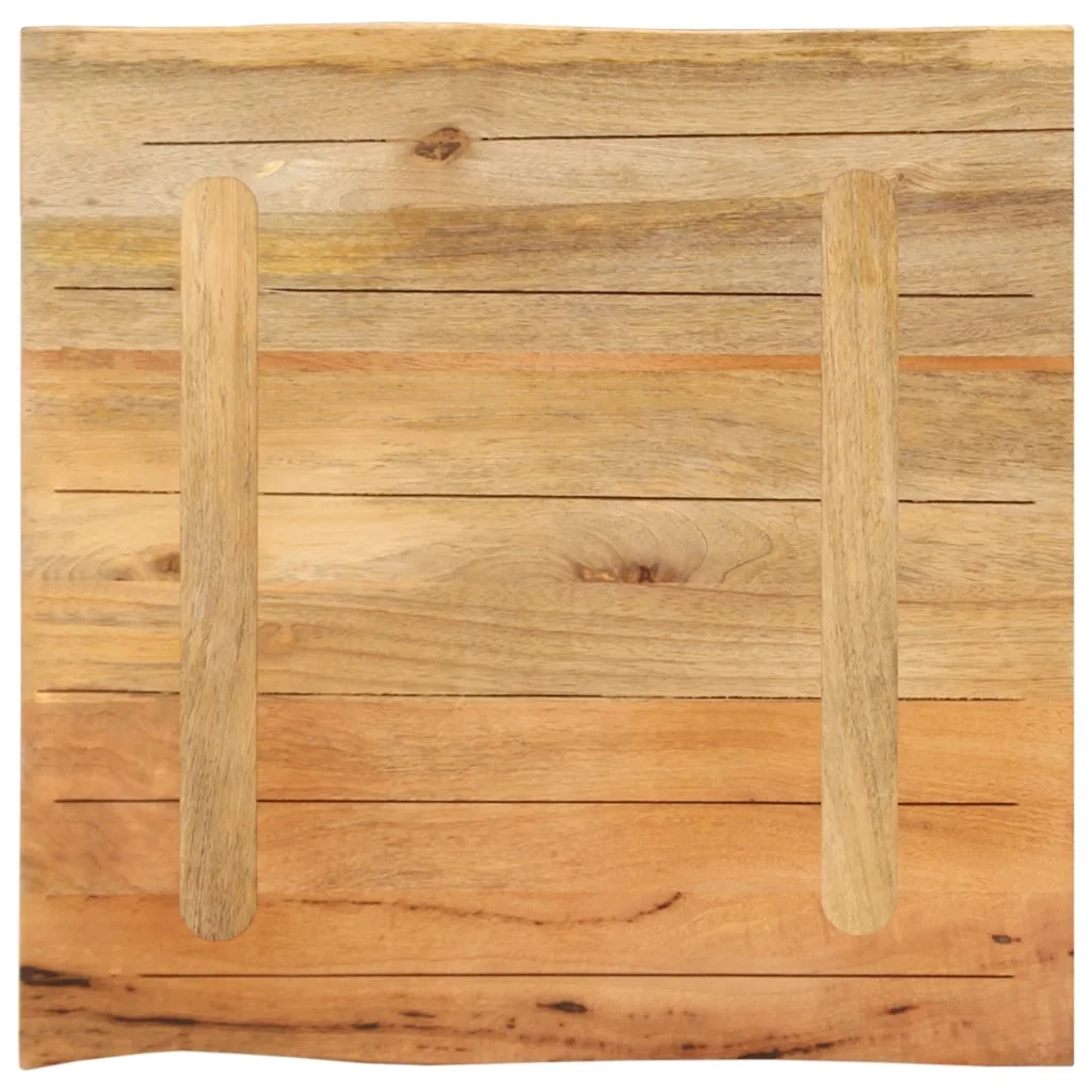 Piano Tavolo 40x40x2,5 cm Bordi Vivi in Legno Massello di Mango 370702