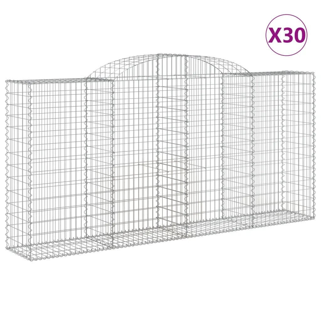 Cesti Gabbioni ad Arco 30 pz 300x50x140/160 cm Ferro Zincato 3146753