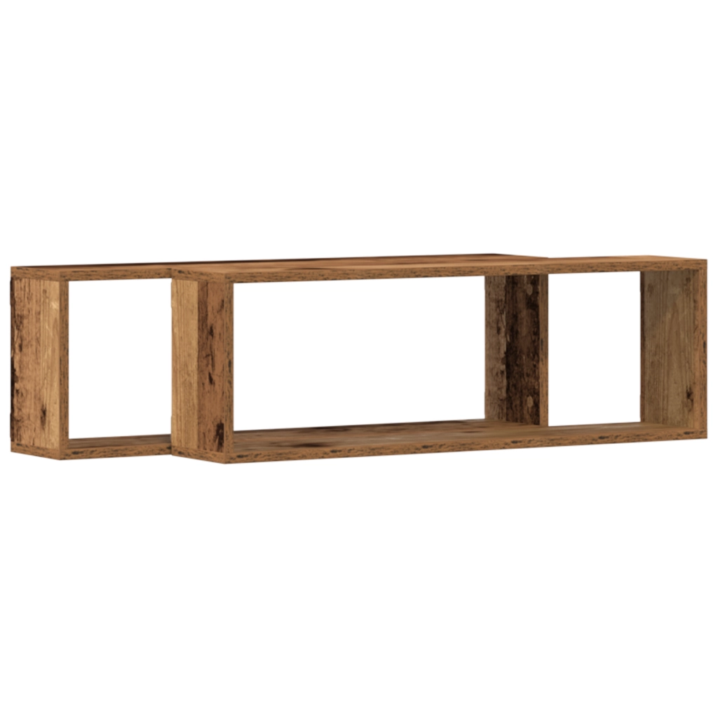 Mensole  2 pz in legno usurato 80x15x26 cm in legno ingegnerizzato
