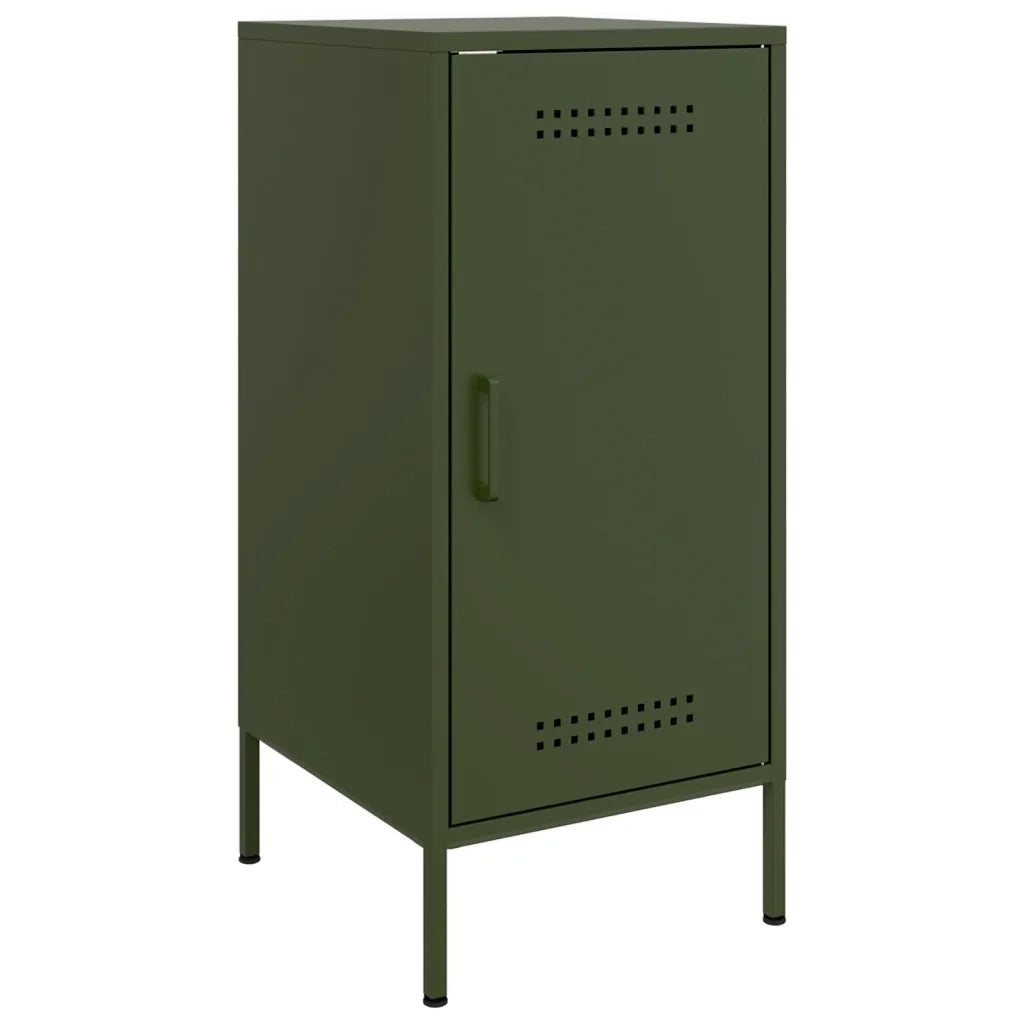 Credenze 2 pz Verde Oliva 36x39x79 cm Acciaio