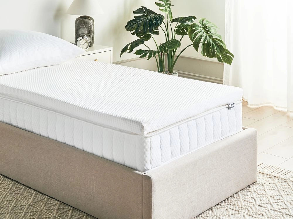 Coprimaterasso in schiuma bianca 90 x 200 cm comfort morbidezza