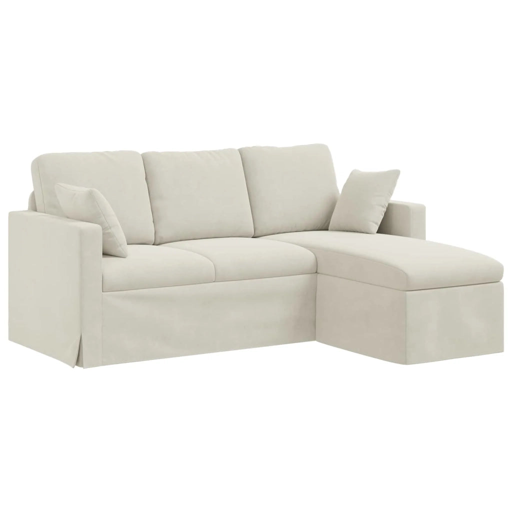 Divano Crema 178 x 134 x 80 cm Velluto 42024456