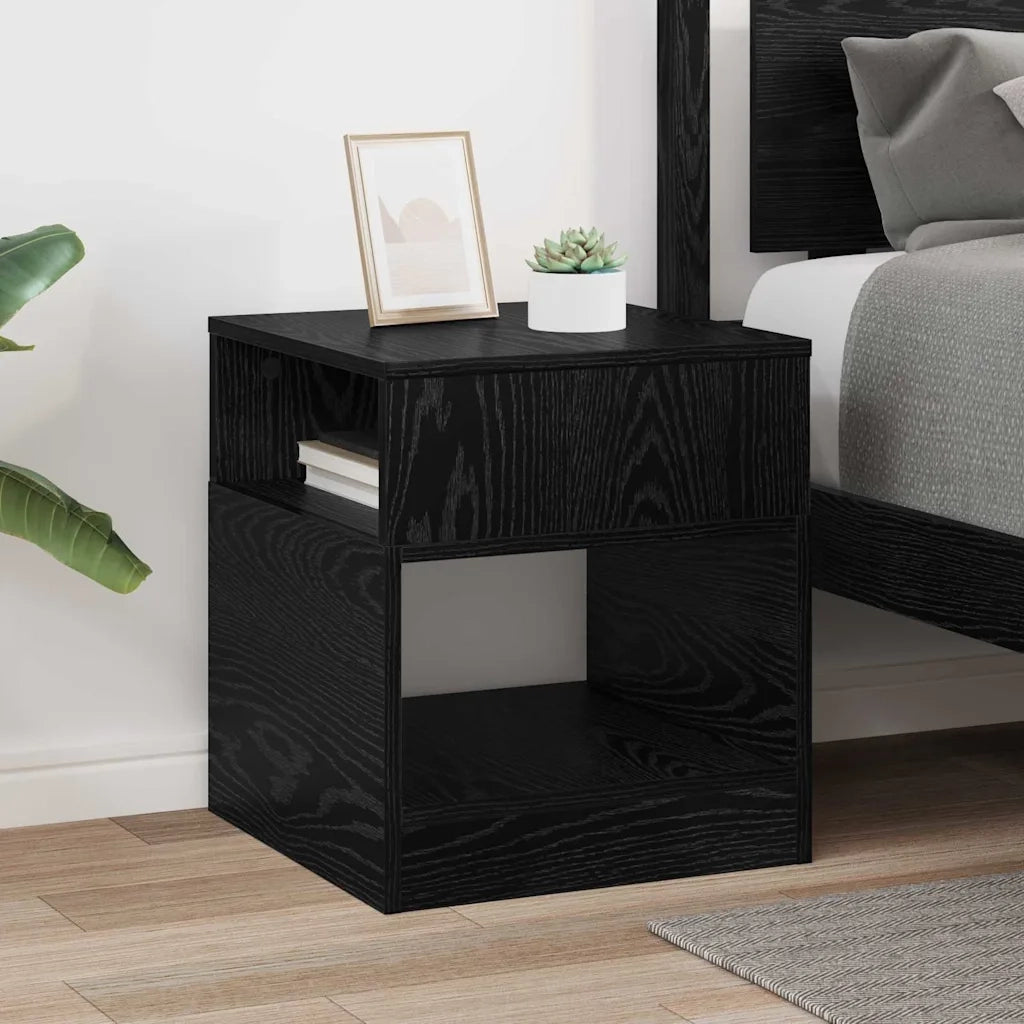 Tavolino Rovere Nero 40,5 x 40 x 45 cm Legno multistrato
